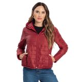 Jaqueta Puffer Feminina Capuz Matelassê Endless Vermelho Gg