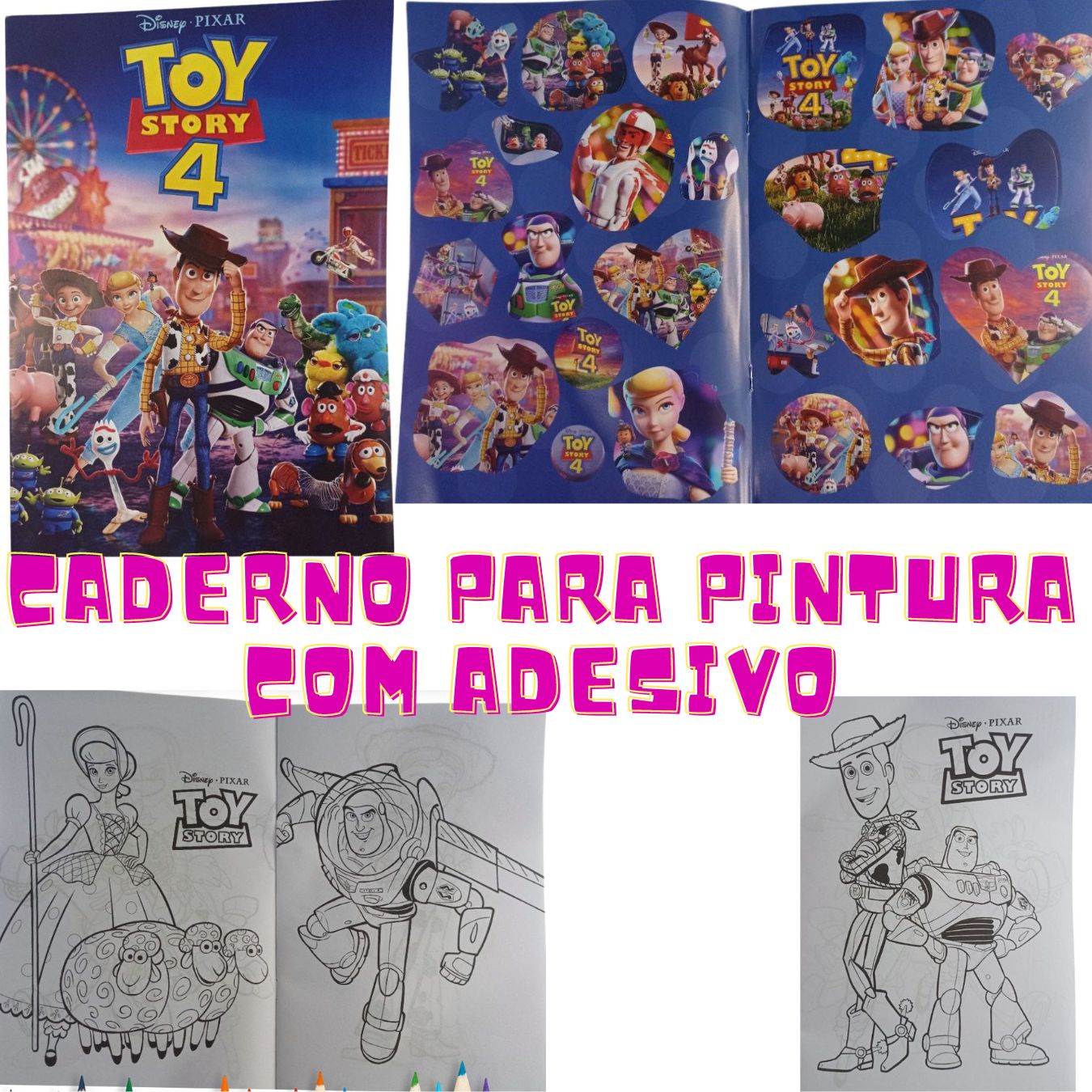 Livro 16 Desenhos Para Colorir Com Adesivos Modelo:frozen - Carrefour