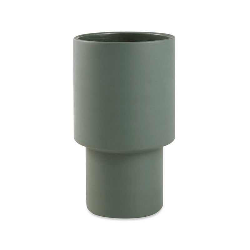 Cachepot Cimento 24,5x15 - Verde 24,5x15 Cm