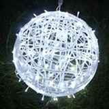 Led Ar Livre Luz De Bola De Rattan À Prova D&#39;água, Árvore Pendurada