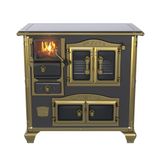 Fogao A Lenha Venax N 1 Princess Premium Preto Gold Sd