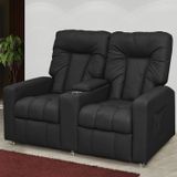 Poltrona do Papai Reclinável 2 Lugares Jetta Matrix Preto