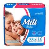 Fralda Mili Baby Tamanho Xxg Pacote Jumbinho 16 Unidades