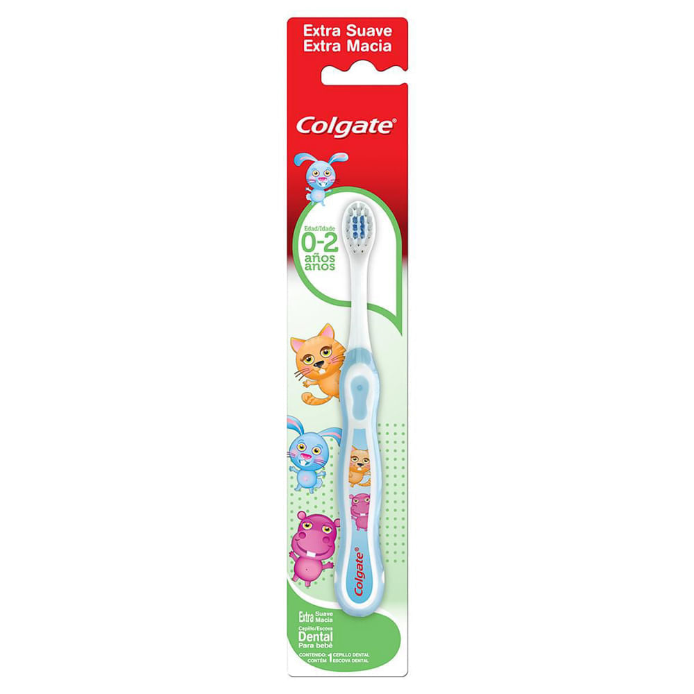 Escova Dental Infantil Colgate Baby 0 A 2 Anos Extra Macia Cores Sortidas Com 1 Unidade