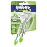 Aparelho De Barbear Descartável Gillette Prestobarba3 Sensitive 2 Unidades