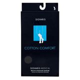 Meia Panturrilha (3/4) Masculina Sigvaris Cotton Comfort 20-30 Mmhg Preta G (tamanho Grande) Longo, Ponteira Fechada