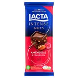 Chocolate Lacta Intense Nuts 40% Cacau Amêndoas E Framboesa 85g