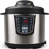 Panela Eletrica Pressao 6l Midea - Ppa72 Inox/preto 220 Volts