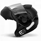 Capacete Articulado Ebf E8 Escamoteável Robocop Motoboy Moto - Preto - 58