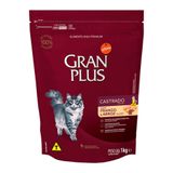 Ração Gran Plus Gatos Adultos Castrados Frango E Arroz 1kg