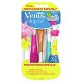 Aparelho De Depilação Gillette Venus Tropical Com 3 Unidades Preço Especial