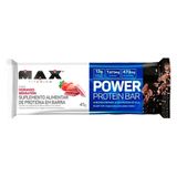 Barra De Proteína Max Titanium Power Protein Bar Sabor Morango Sensation 41g