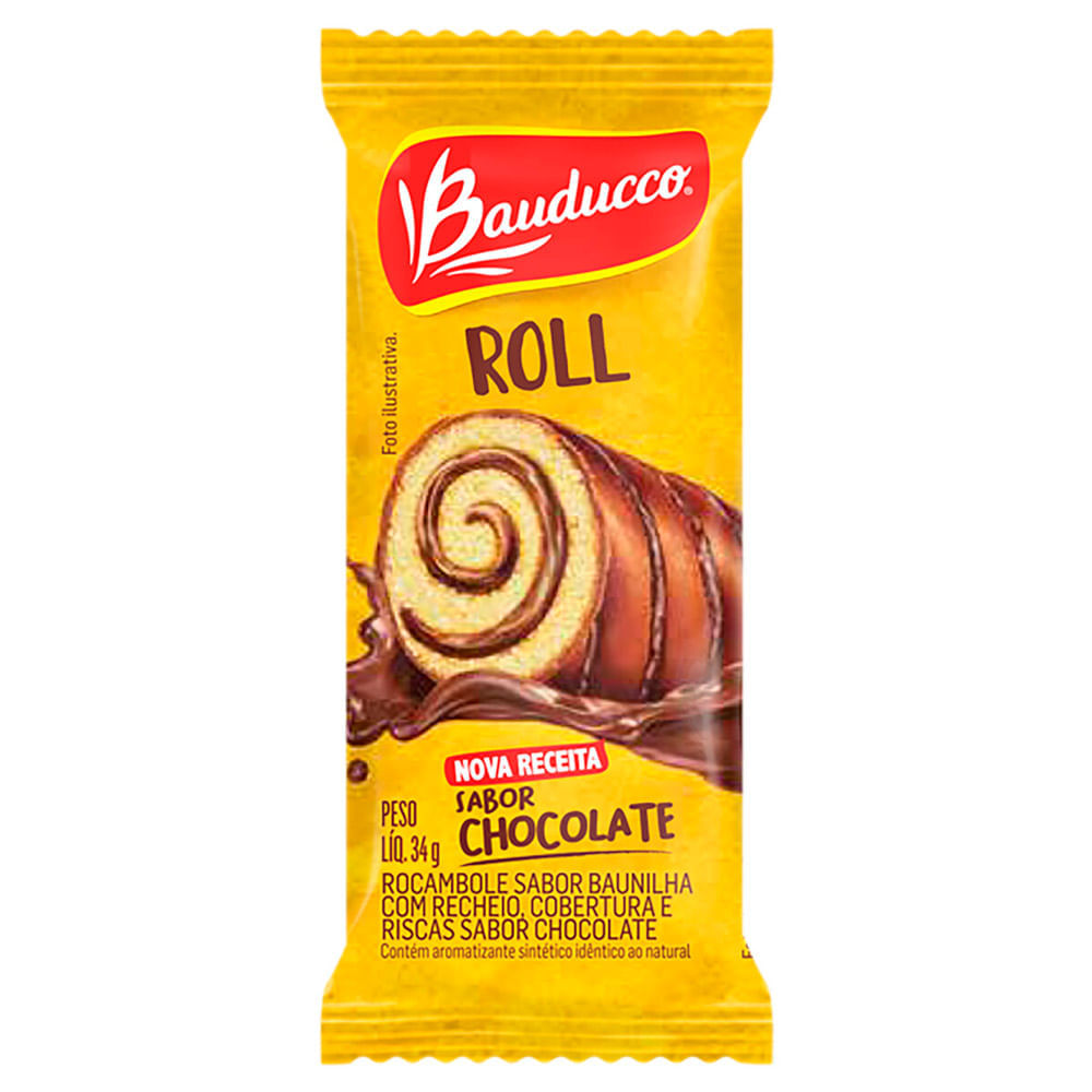 Bolinho Bauducco Rocambole Chocolate 34g