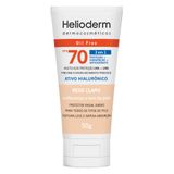 Protetor Solar Facial Helioderm Oil Free 3 Em 1 Fps 70 Cor Bege Claro 50g