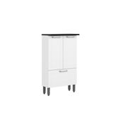 Balcão Cozinha 3 Portas Em Aço Bertolini Múltipla 70 Cm Branco