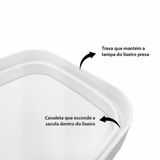 Lixeira Plástica Para Pia De Cozinha Tampa Esconde Sacola 3l