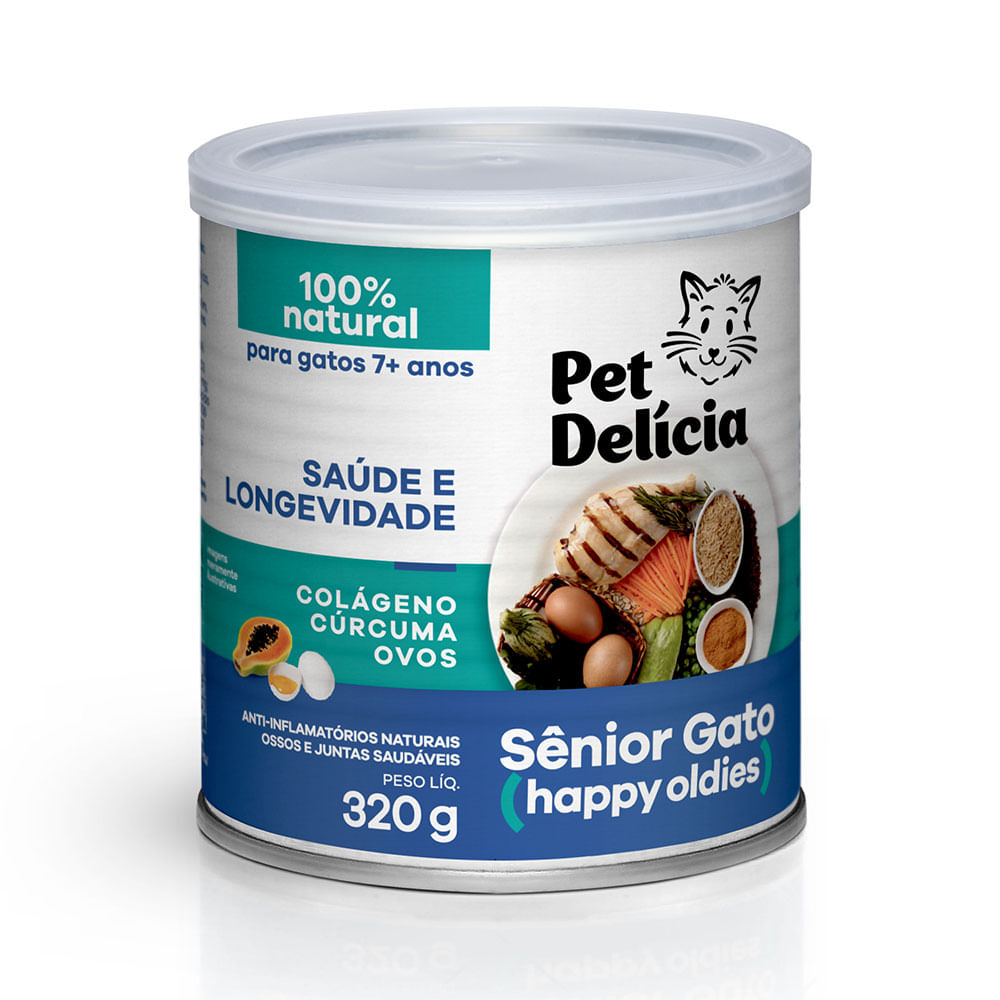 Ração Úmida Pet Delícia Gatos 7+ Senior Frango 320gr