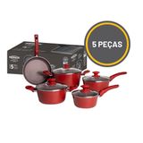 Jogo De Panela Brinox Indução Antiaderente Ceramic Life 5 Un