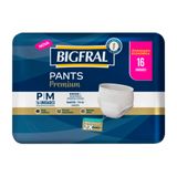 Fralda Geriátrica Bigfral Pants Premium Roupa Íntima Tamanho P/m Com 16 Unidades