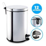 Lixeira Inox Cozinha/banheiro Com Tampa E Pedal 12l