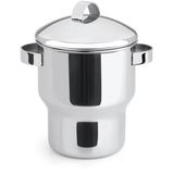 Cuscuzeira Pequena Com Alças Inox 1,3 Litros