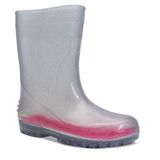 Bota Galocha Moda Infantil N 25ao32 Chuva Impermeável 09.11 Cor:glitterprata,tamanho:31/32