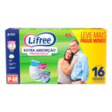 Fralda Calça Lifree Extra Absorção Tamanho P/m Com 16 Unidades