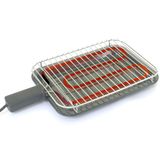 Churrasqueira Elétrica Grill Esmaltada Portátil Preta 220v