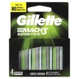 Carga Gillette Mach3 Sensitive 4 Unidades