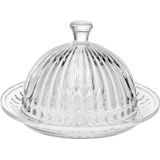 Queijeira De Cristal Com Tampa Empire 20cm Lyor Transparente
