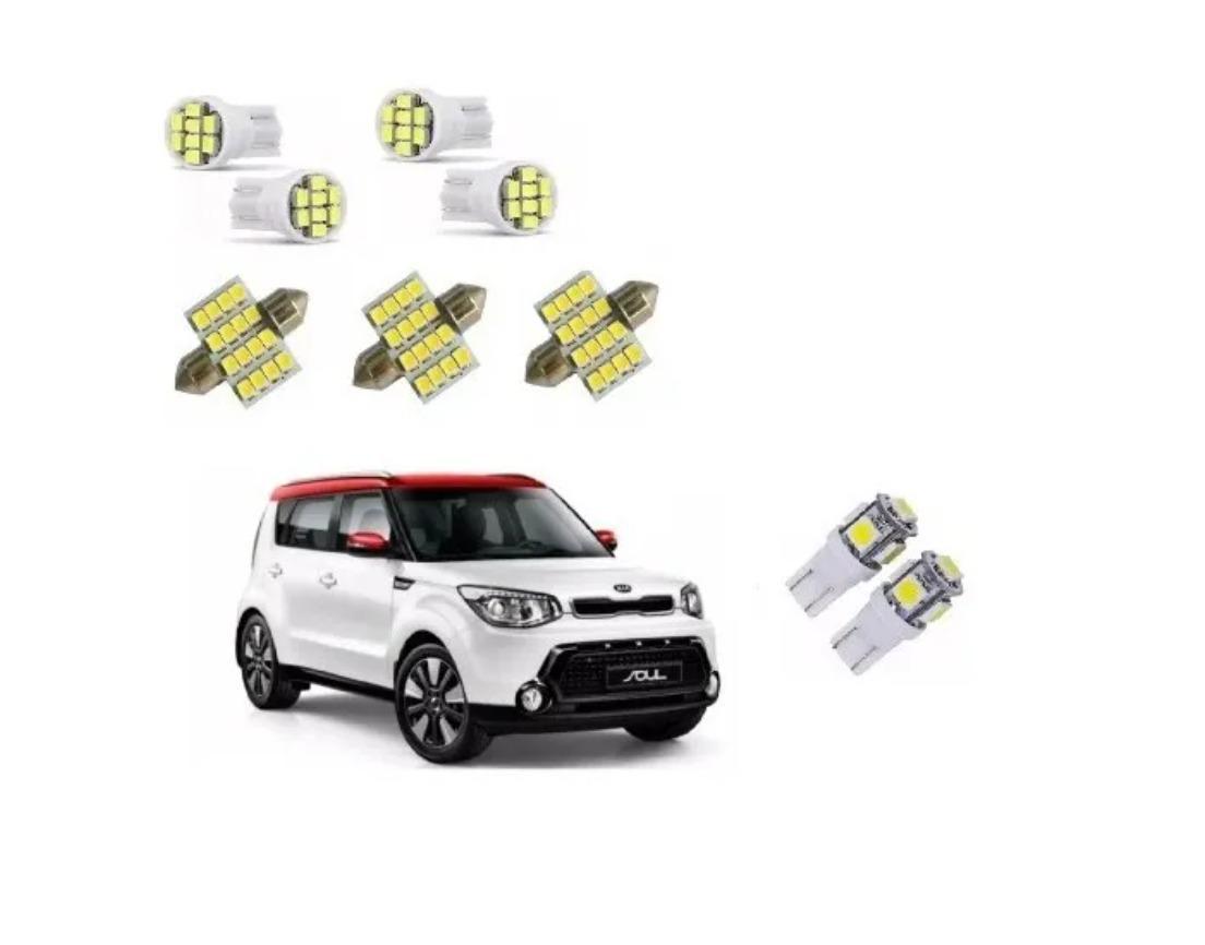 Led Pingo E Kia Soul Farolete Placa Teto Ré Kit Oferta