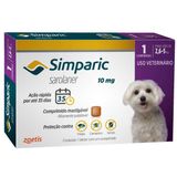 Antipulgas Para Cachorro Simparic 2,6 A 5kg Dose Única 10mg