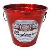 Balde De Gelo De Aluminio Redondo Com Alca Budweiser 3 L