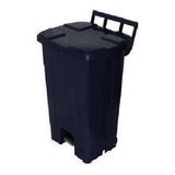Lixeira Quadrada Com Pedal De 100 Litros Sem Rodas Preto