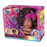 Boneca Charmosa Rainbow Unicórnio Negra - Cotiplás 2579