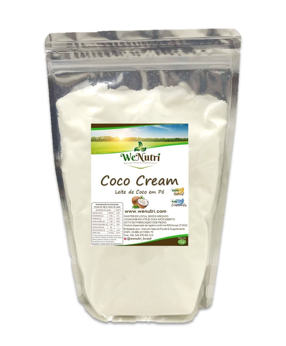 Leite De Coco Em Pó 500g Coco Cream Wenutri