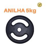 Anilha 5kg Super Premium Ferro Fundido Pintada Academia/casa