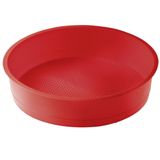 Forma Para Bolo De Silicone Redonda 20cm Vermelha