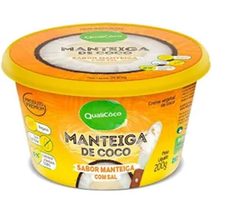 Manteiga De Coco Sabor Manteiga Com Sal  200gr