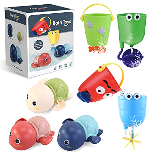 7pcs Set Bebê Brinquedos De Banho Tartaruga Brinquedos Cachoeiras Brinquedo De Banho Infantil