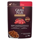 Ração Úmida Granplus Sachê Gourmet Carne Para Cães Adultos - 100 G