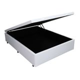 Base Para Cama Box Casal Érica Com Baú Branca