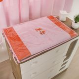 Trocador para Cômoda de Bebe 02 Peças 70x50cm Raposinha Rosa
