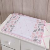 Trocador para Cômoda de Bebe 02 Peças 70x50cm Nuvem Rosa
