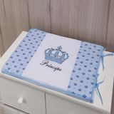 Trocador Bebe 02 Peças 70x50cm Príncipe Imperial Azul Claro