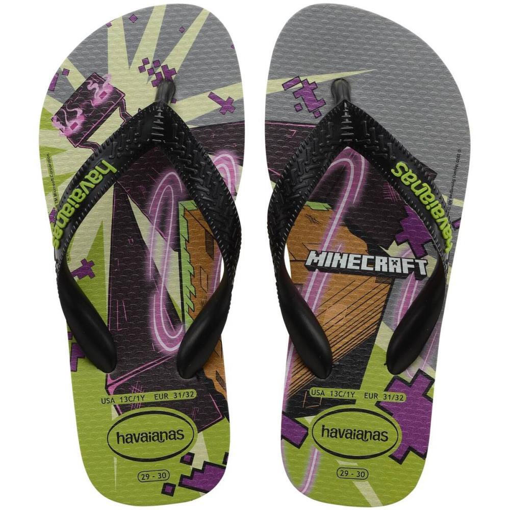 Chinelo Havaianas Licenciado Minecraft 39/0 Oliva