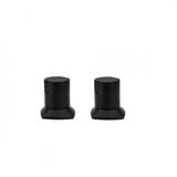 Kit 2 Acabamentos Registro C-44 Água Quente/Fria Black Ducon Metais Preto