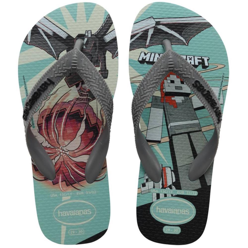 Chinelo Havaianas Licenciado Minecraft 41/2 Azul