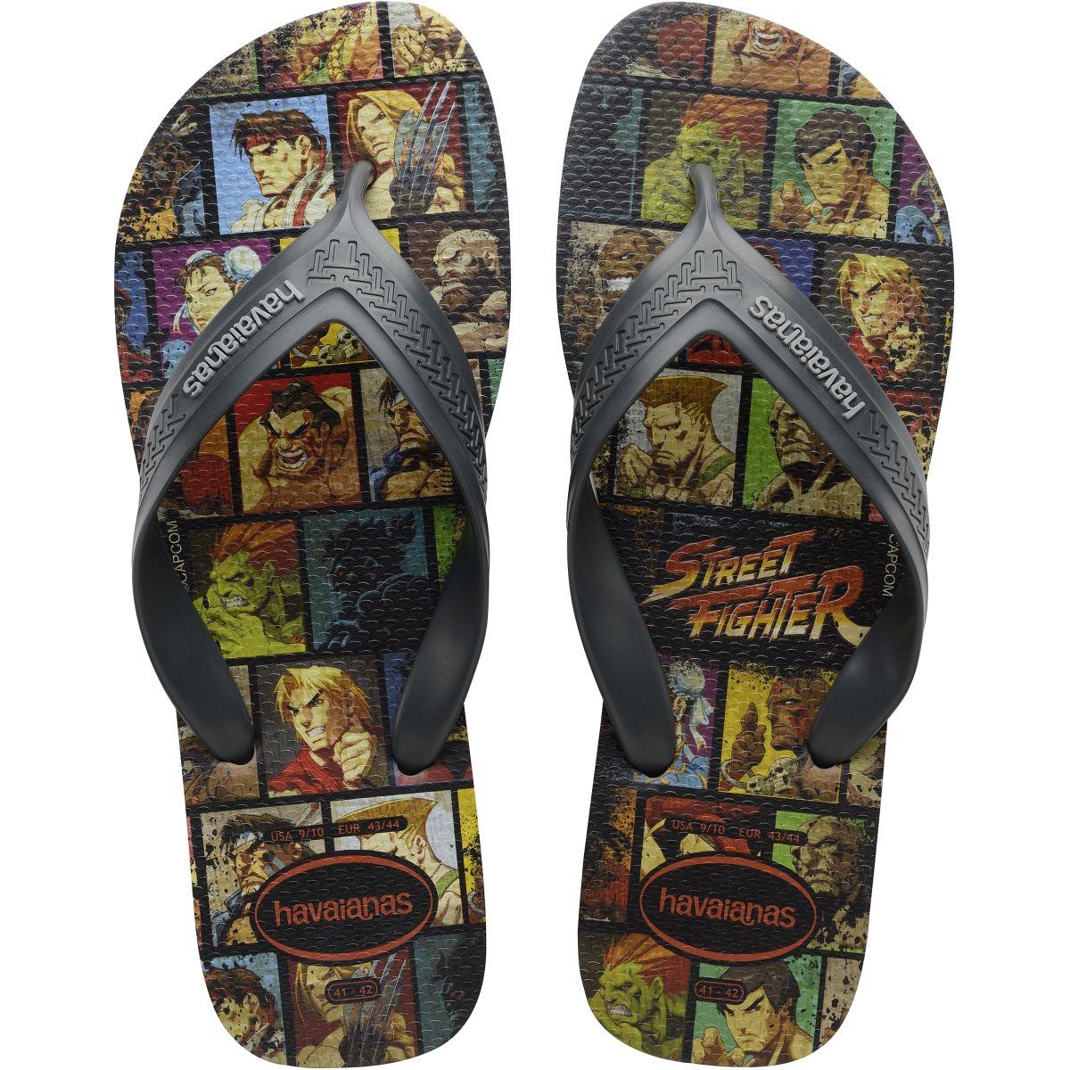 Chinelo Havaianas Masculino Top Max Street Fighter 39/0 Cz