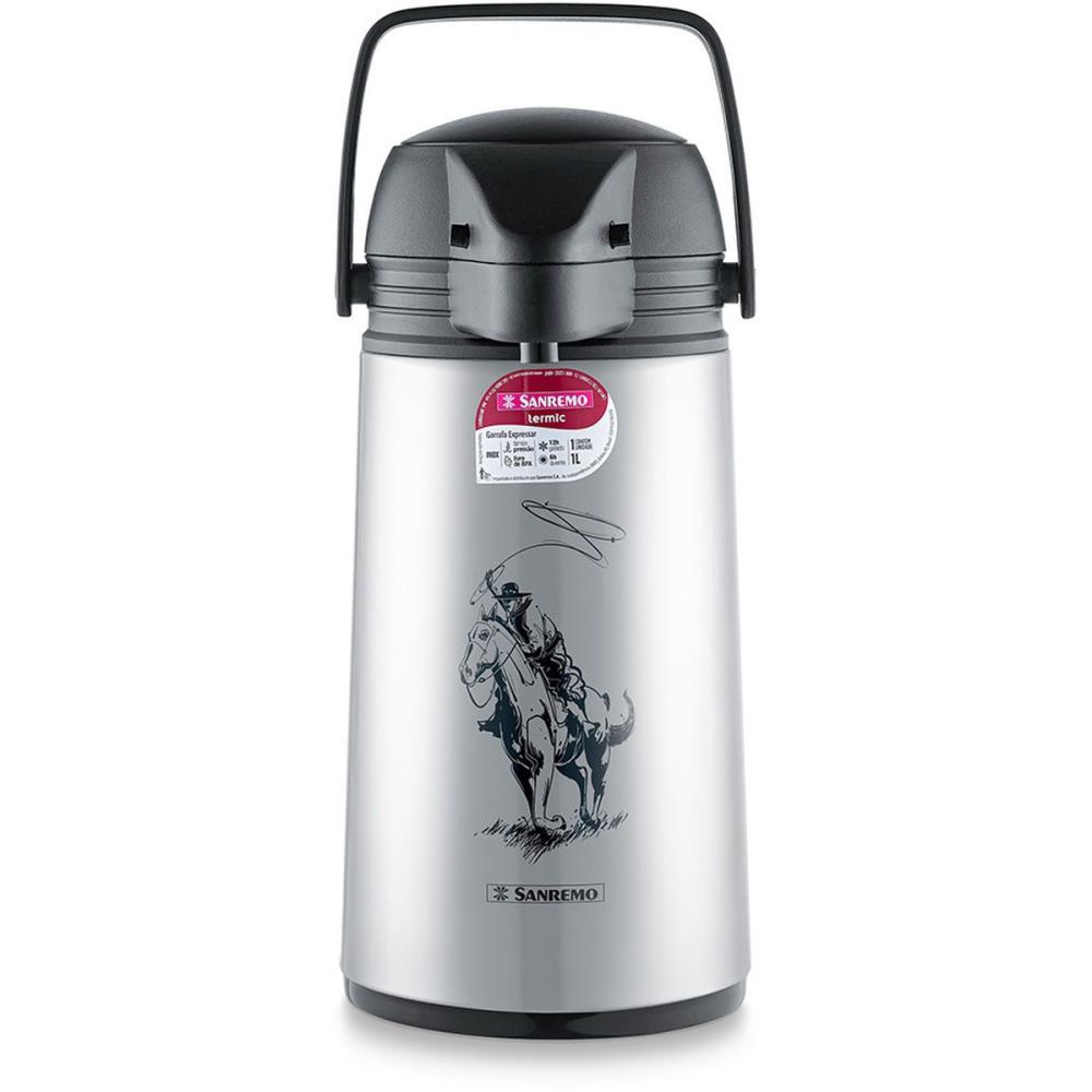 Garrafa Termica Pressao Expressar Inox 1l Cowboy